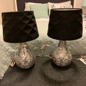 Silver/glass lamps